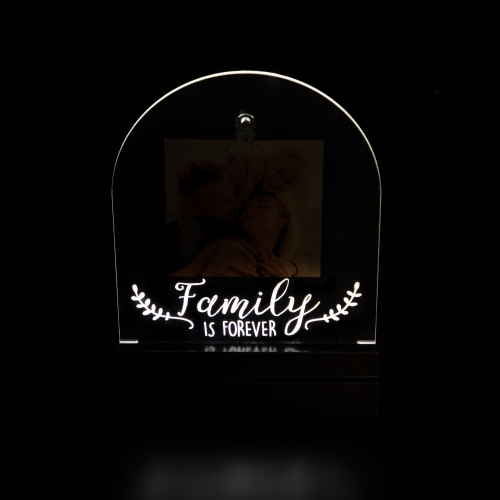 LED Lighted Family Is Forever Picture Frame with Clip - 4" x 6"