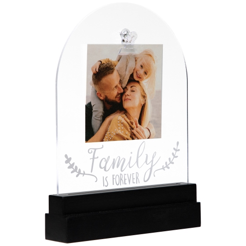 LED Lighted Family Is Forever Picture Frame with Clip - 4" x 6"