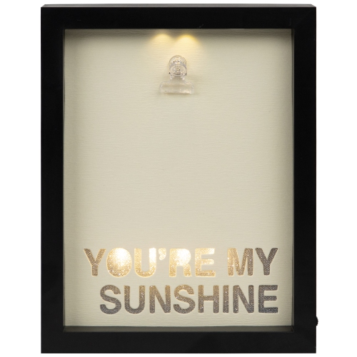 LED Lighted "You're My Sunshine" Picture Frame with Clip - for a 4" x 4" Photo