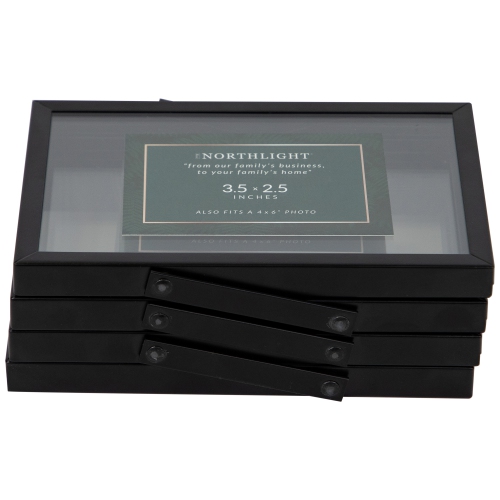 Cadres photo rectangulaires pliables - pour photos de 4 x 6 po - Noir