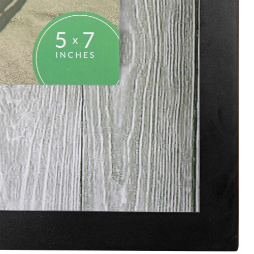 Wood Grain Clip-On Picture Frame - for a 5" x 7" Photo - Black