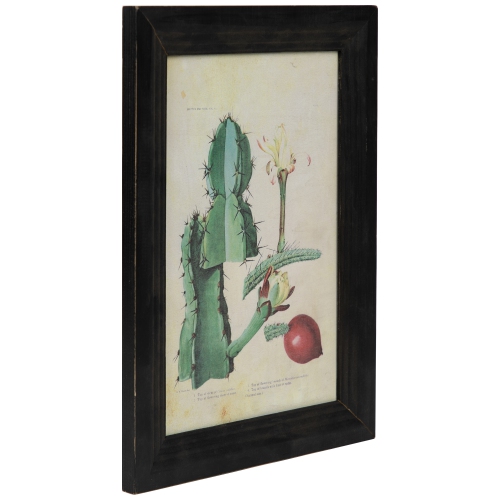 Framed Floral Cactus Photo Frame Wall Art - 14"