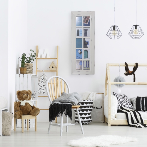 Weathered Mullions Window Pane Picture Collage - for 4" x 6" Photos - 35"