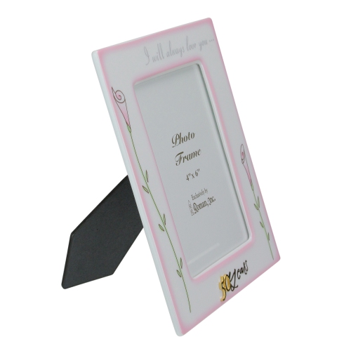 Floral 50th Wedding Anniversary Picture Frames - for a 4" x 6" Photo - 8" - Set of 2