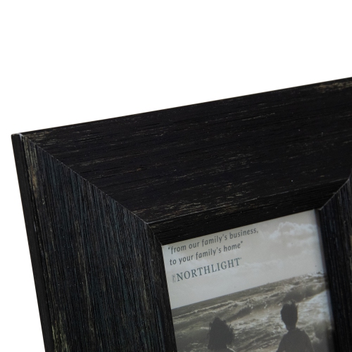 Rectangular Weathered Picture Frame - for a 4" x 6" Photo - 9.25" - Black