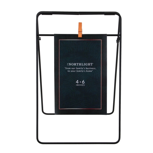 Rectangular Picture Frame with Clip-On for a 4" x 6" Photo - 9.75" - Black