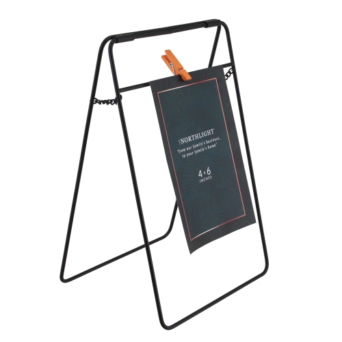 Rectangular Picture Frame with Clip-On for a 4" x 6" Photo - 9.75" - Black