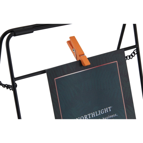 Rectangular Picture Frame with Clip-On for a 4" x 6" Photo - 9.75" - Black