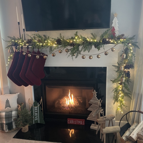 18.25" Green Wooden "BELIEVE" Christmas Snow Sled Decoration