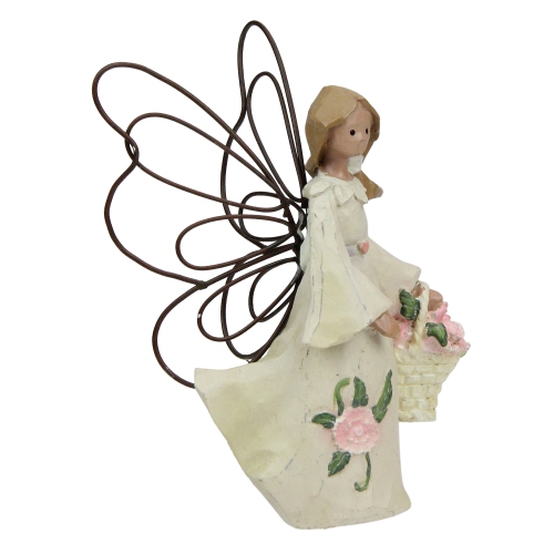 Set of 4 January Monthly Angel Carnation Birthday Figurines #49301