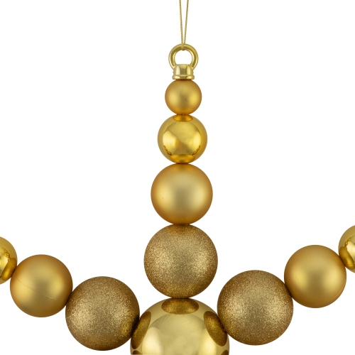 Shatterproof 3-Finish Snowflake Commercial Christmas Ornament - 18" - Gold