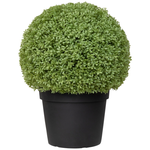 Boxwood Ball Artificial Topiary in Weighted Pot - 22"