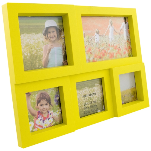 Yellow Multi-Sized Puzzled Collage Picture Frame