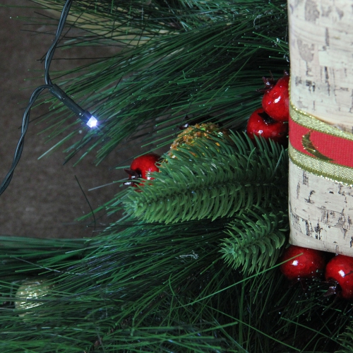 8' Green and Red LED Lighted Inflatable Musical Santa Claus Christmas Figurine with Gift Bag