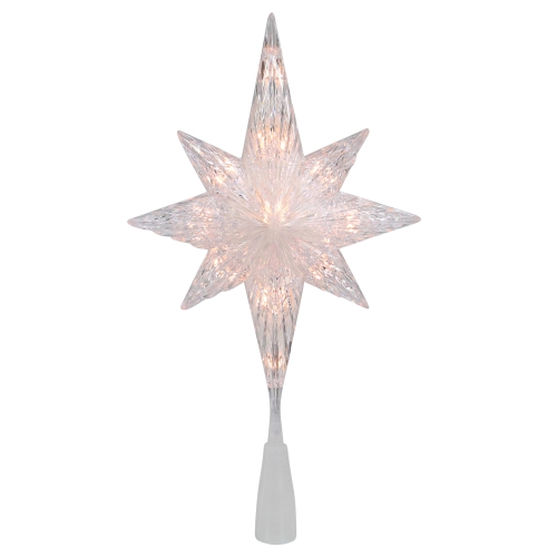 11" Lighted Bethlehem Star Christmas Tree Topper - Clear Lights