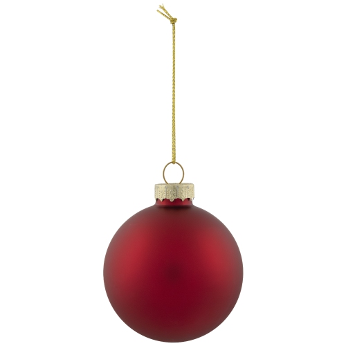 9ct Red 2-Finish Christmas Ball Ornaments 2.5"