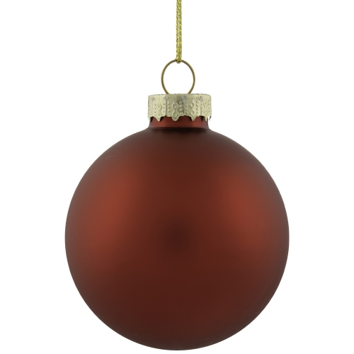 9ct Red 2-Finish Christmas Ball Ornaments 2.5"