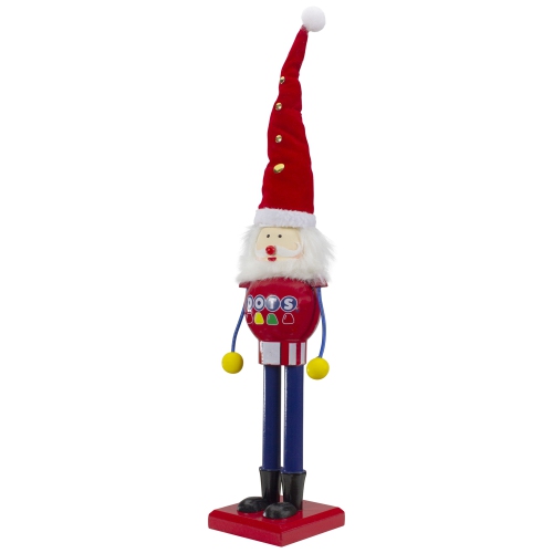 16.75" Red and Blue Dots Christmas Nutcracker Figurine