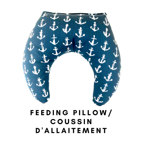 Blue Anchor Baby Bedding with Matching Feeding Pillow