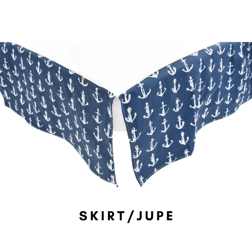 Blue Anchor Baby Bedding with Matching Feeding Pillow