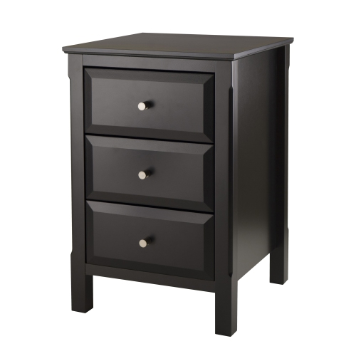 SLICKBLUE  Timmy Accent Table, Nightstand In Black