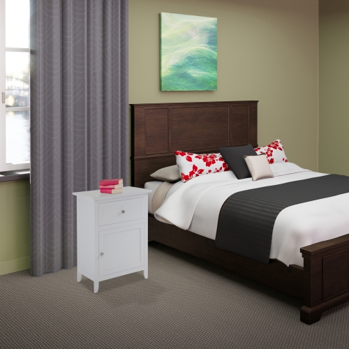 Eugene Accent Table, Nightstand, White