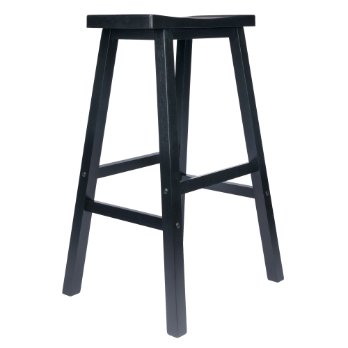 Tabouret de bar Satori, siège de style selle, noir