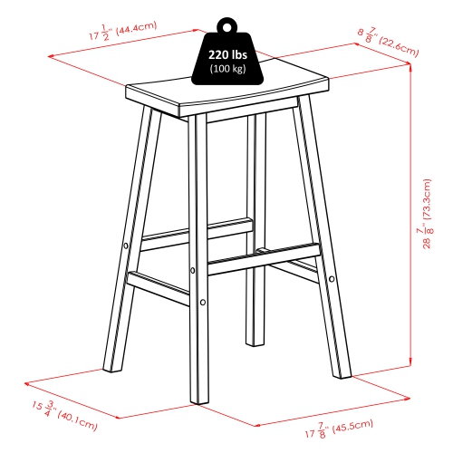 Satori Saddle Seat Bar Stool, Walnut