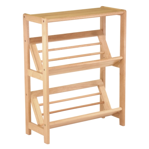 Juliet 2- Tier Tilted Bookshelf, Natural