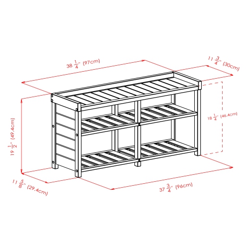 Colin Storage Bench with Seat Cushion and 2 Foldable Corn Husk Baskets, Cappuccino, Espresso and Chocolate