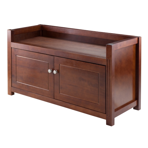 SLICKBLUE  Charleston Storage Bench, Walnut