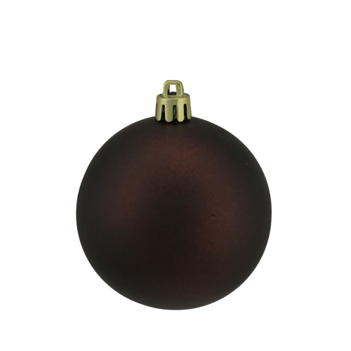 VICKERMAN  "matte Uv Resistant Shatterproof Christmas Ball Ornament 2.75"" (70Mm)" In Brown