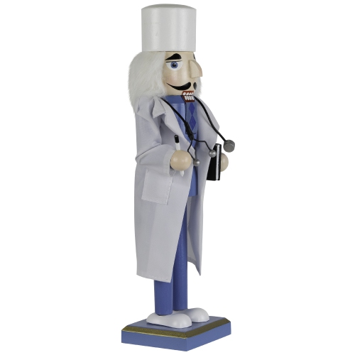 14" Decorative Wooden Christmas Nutcracker Doctor with Stethoscope