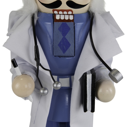14" Decorative Wooden Christmas Nutcracker Doctor with Stethoscope
