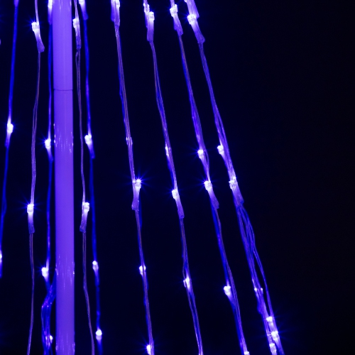 9' Blue LED Lighted Christmas Tree Show Cone Outdoor Decor