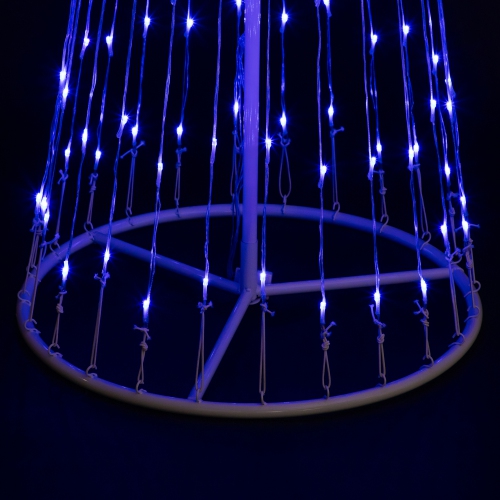 9' Blue LED Lighted Christmas Tree Show Cone Outdoor Decor