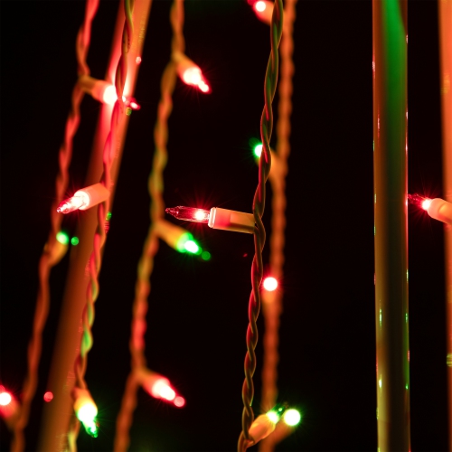 6' Red and Green Lighted Show Cone Christmas Tree Outdoor Decoration