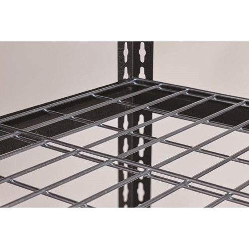 Iron Horse 2300 Riveted Wire Deck Metal Shelving 5-Shelf 18Dx48Wx72H Black