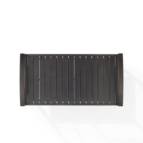 Crosley Furniture Kaplan Metal Outdoor Bar Cart in Oil Rubbed Bronze