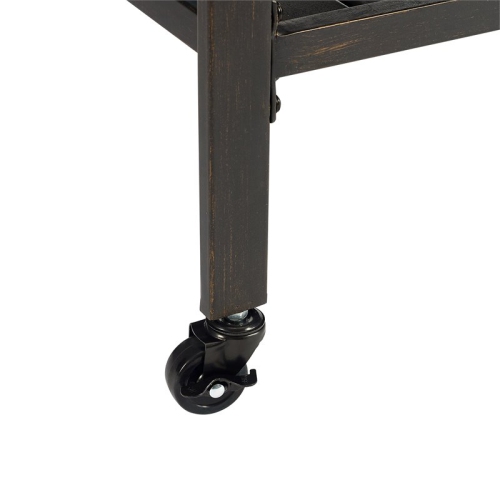 Crosley Furniture Kaplan Metal Outdoor Bar Cart in Oil Rubbed Bronze