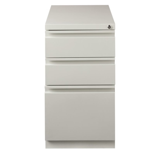 Scranton & Co 3 Drawer File Cabinet in Light Gray