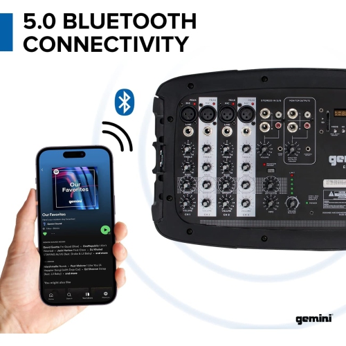 Gemini ES210MXBLUST Portable PA System