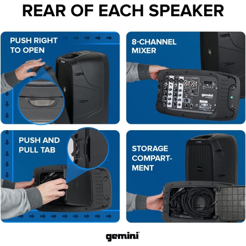 Gemini ES210MXBLUST Portable PA System