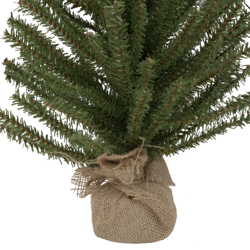 24" Traditional Scottsdale Mini Pine Artificial Christmas Tree with Burlap, Unlit