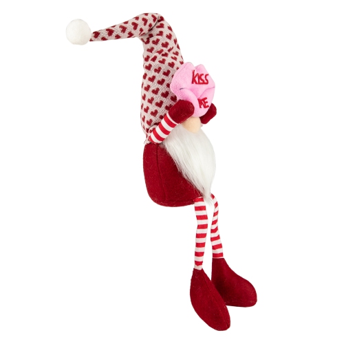 23" Sitting Kiss Me Lips Valentine's Day Gnome