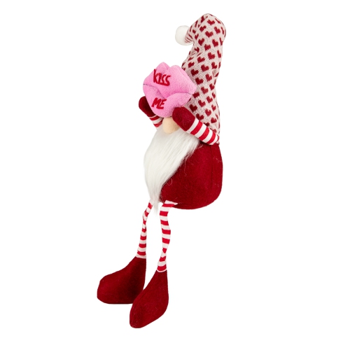23" Sitting Kiss Me Lips Valentine's Day Gnome