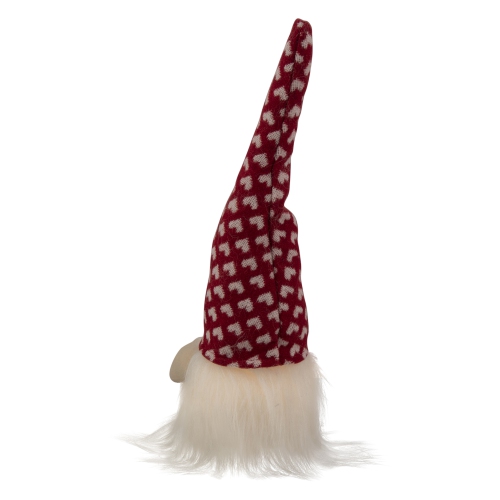 13" Lighted Boy Valentine's Day Gnome with Kiss Me Heart