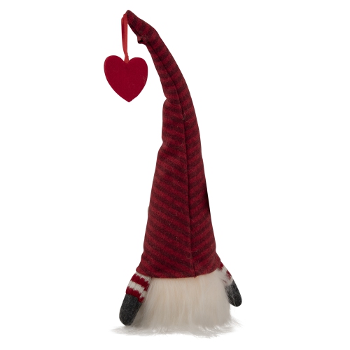 14" Lighted Red Striped 'Kiss Me' Valentine's Day Gnome
