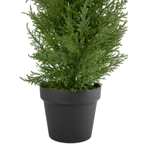 Real Touch™ Artificial Cedar Pine Petite Arborvitae Tree in Round Pot - 2' - Unlit
