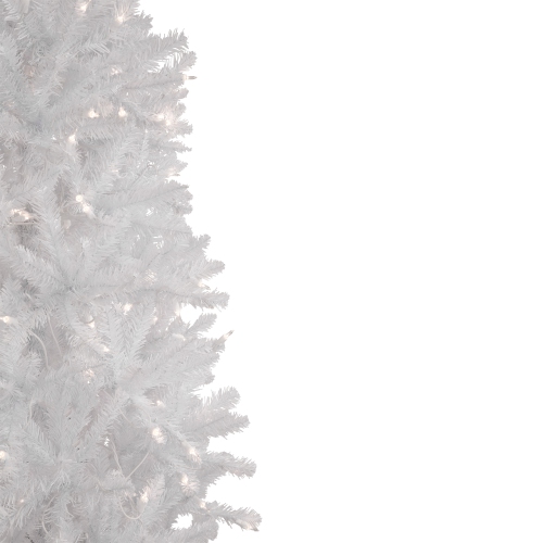 7.5' Pre-Lit Rapids White Pine Pencil Artificial Christmas Tree, Clear Lights